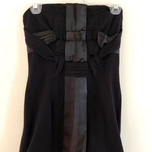 BCBG MaxAzria Strapless Black Bodice Dress